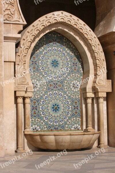 Casablanca Mosque Arabic Art Monument