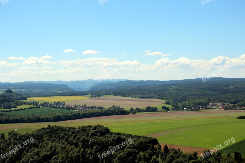 Fields View Landscape Field Nature