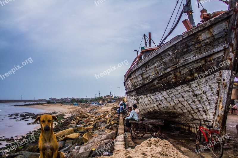 Boat Beach Wreck Sea Travel