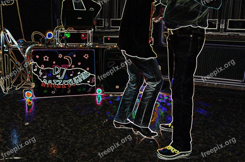 Disco Dj Dance Comic Light Effects