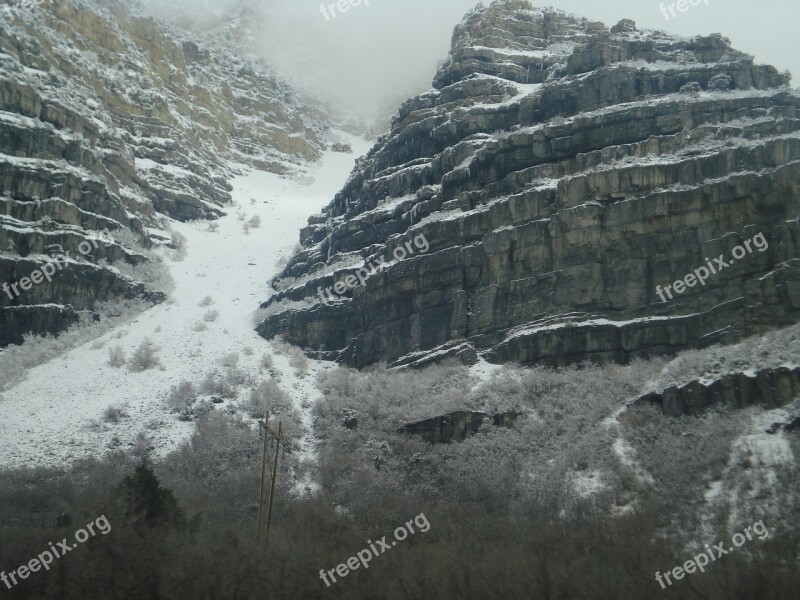 Crag Mountain Snow Free Photos