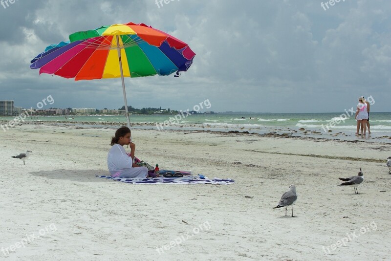 Sea Beach Beach Umbrella Free Photos