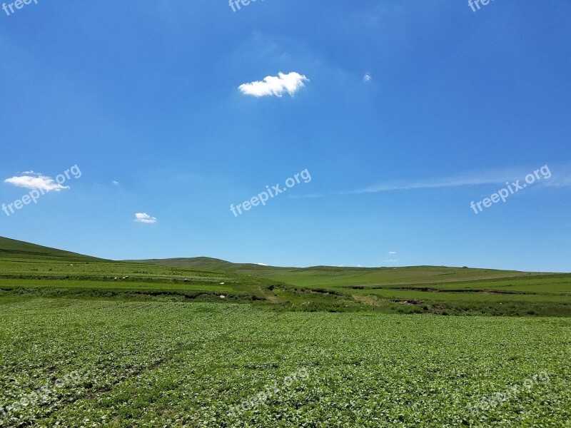 Blue Sky Fresh Air Cloud Free Photos