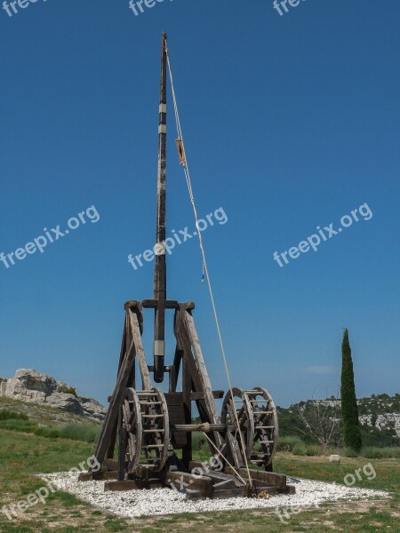 Catapult Weapon Middle Ages Projectile Free Photos