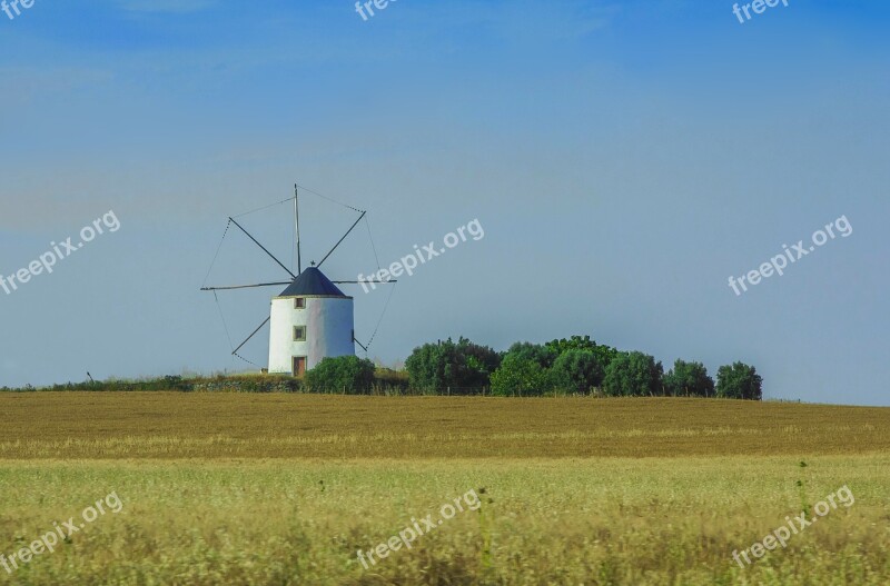 Windmill The Grain Harvest Portugal Free Photos