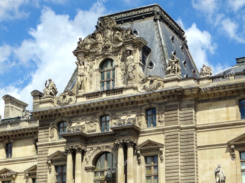 Paris The Louvre The Caryatids Statues Pavilion