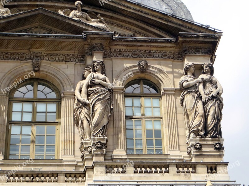 Paris The Louvre The Caryatids Statues Pavilion