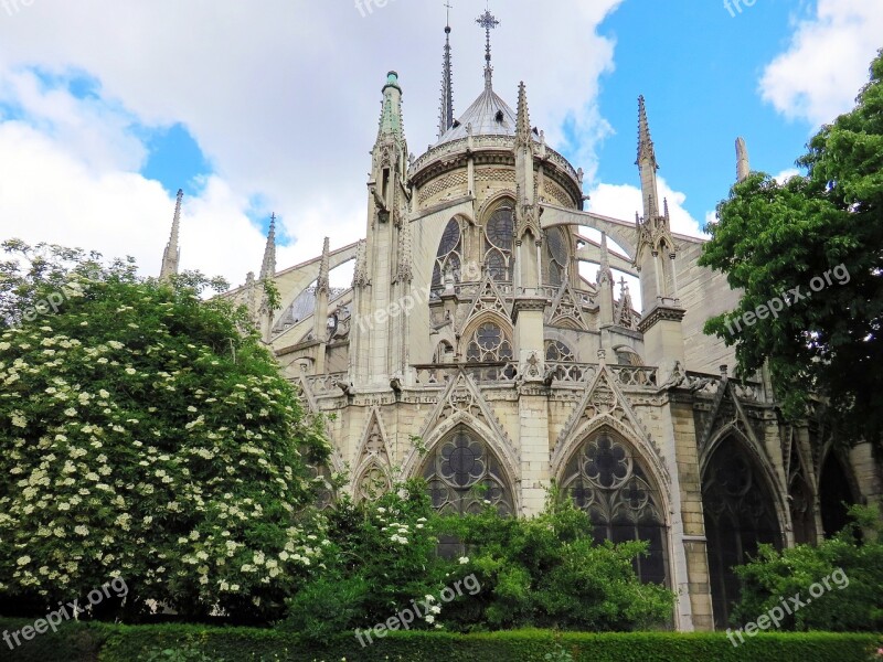 Paris Notre-dame Cathedral Bedside Square