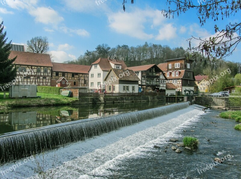 Weir Water Thuringia Germany River Murmur