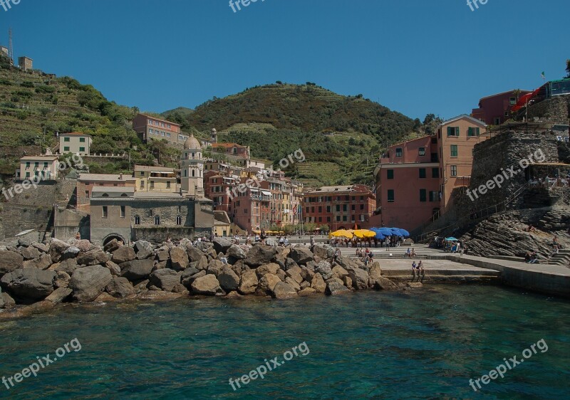 Italy Cinque Terre Vernazza Port Village