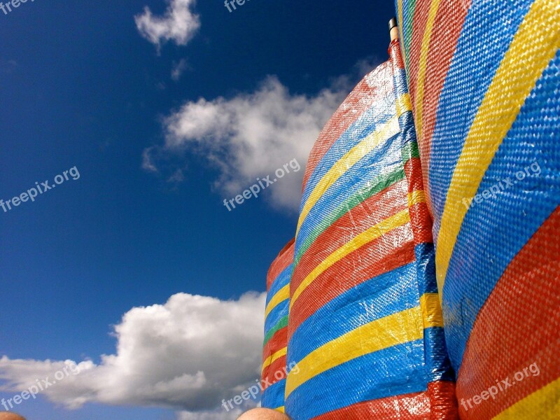 Beach Windbreak Wind Break Clouds Summer