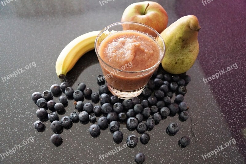 Smoothie Healthy Drink Blueberries Eat