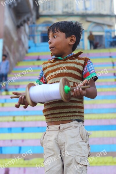 Boy Kite Fly Childhood Happy