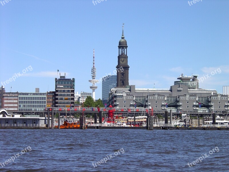 Hamburg Elbe Port City Water Free Photos