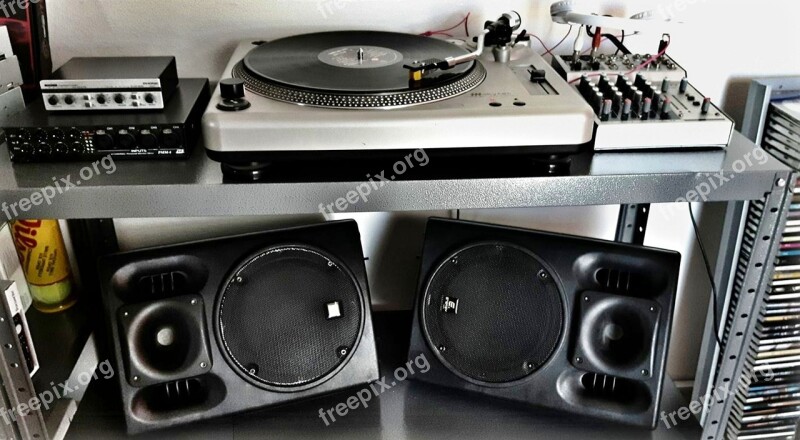 Music Hi Turntable Speakers Mixer