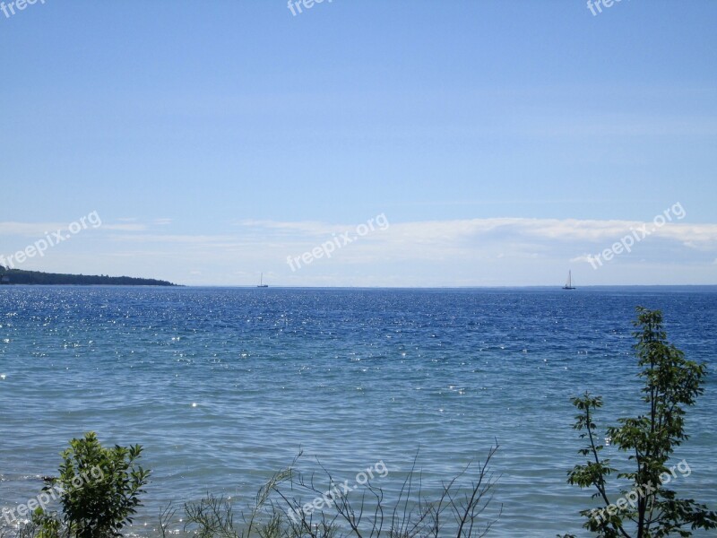 Lake Scene Michigan Nature Water