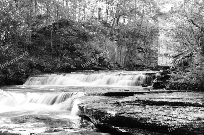 Creek Black White Alabama Scenic Scenery