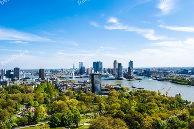 Rotterdam View Tower Architecture Cityscape