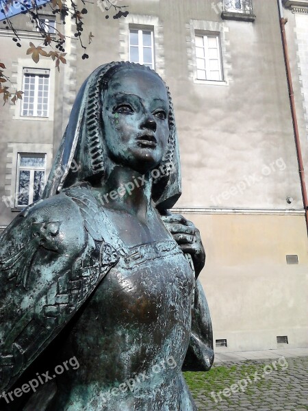 Nantes Anne Duchess Of Brittany Statue Woman