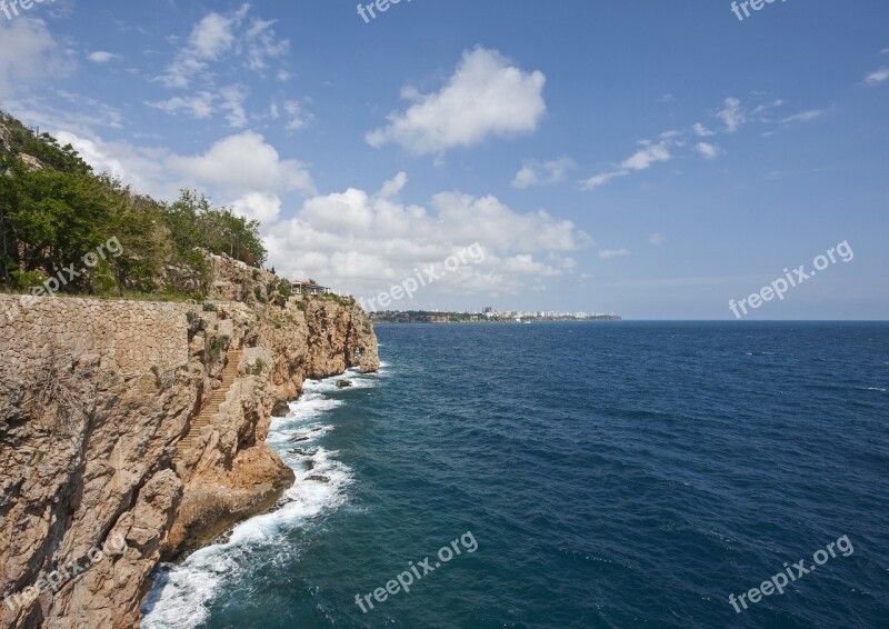 Rocky Cliff Waves Peace Stone