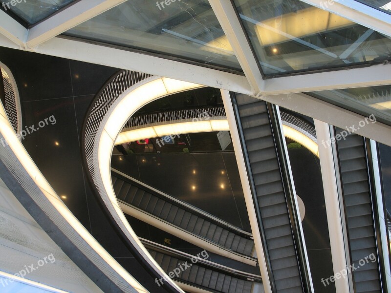 Escalator Floors Entrance Hall Department Store Architecture