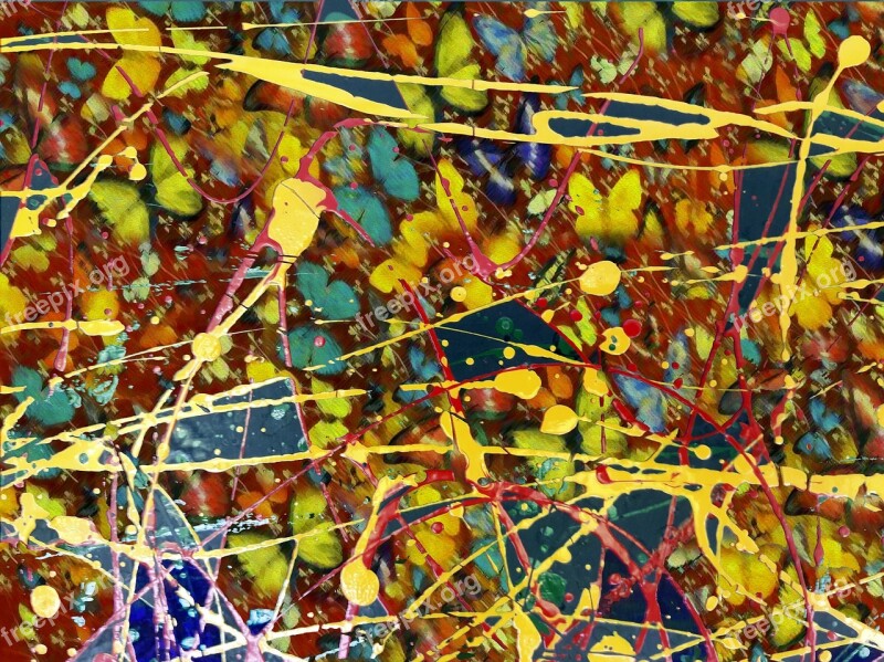 Abstract Color Virtual Reality Madness Neurons