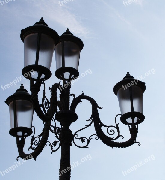 Lamppost Light Lighting City Sky