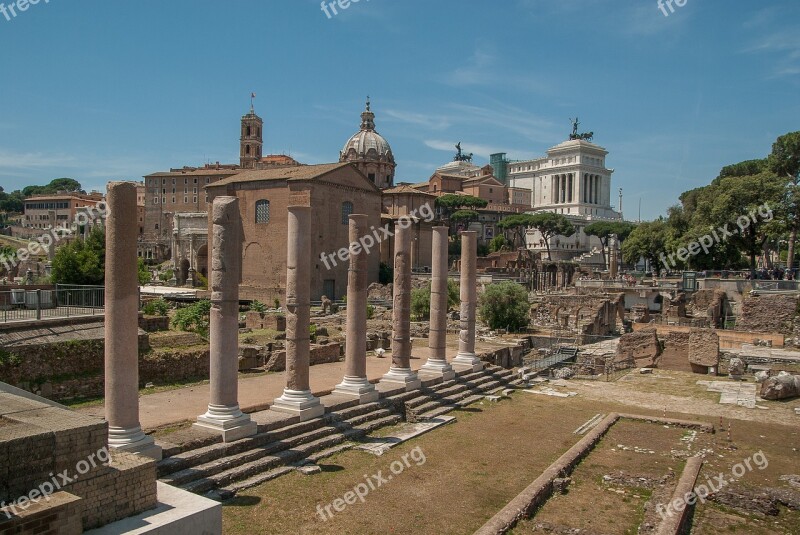 Rome Forum Roman Ruins Columns