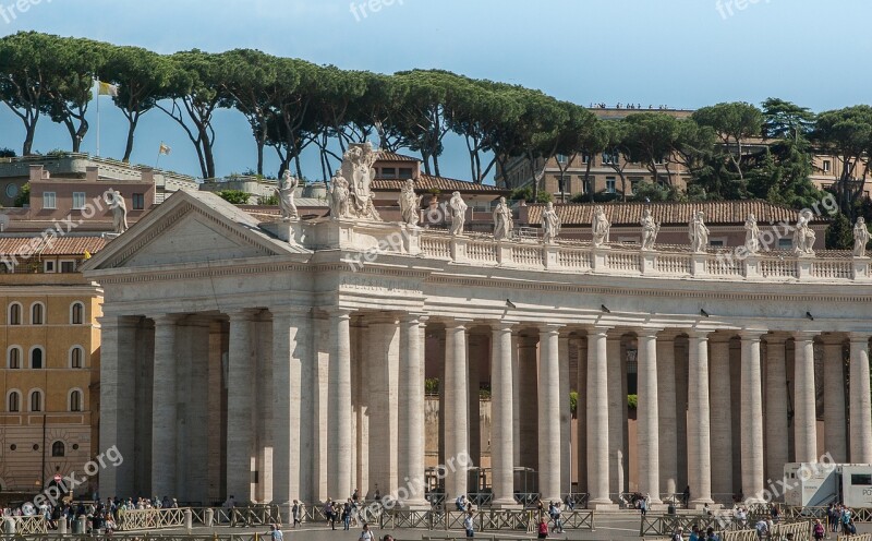 Rome John Dory Up Columns Statues Christianity