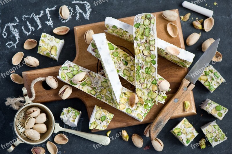 Nougat Sweet Treat Pistachio Free Photos