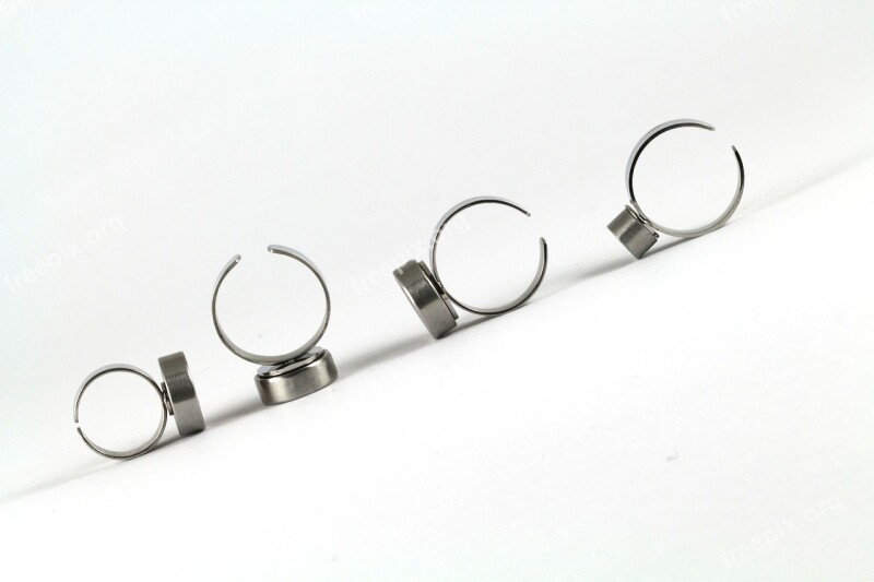 Rings Steel Tilted Stainless Fashion