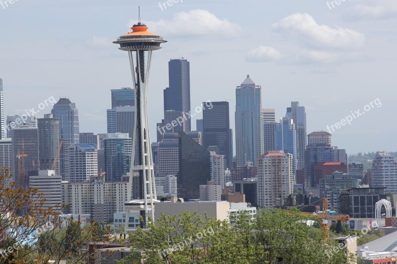 Seattle City Skyline Washington Cityscape