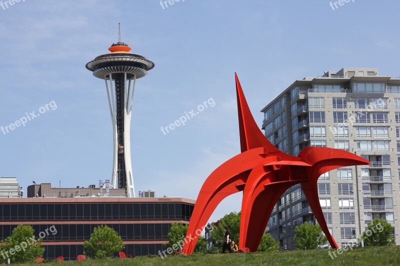 Seattle Space Needle City Architecture Washington