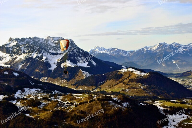 Mountains Austria Kössen Valley Landscape