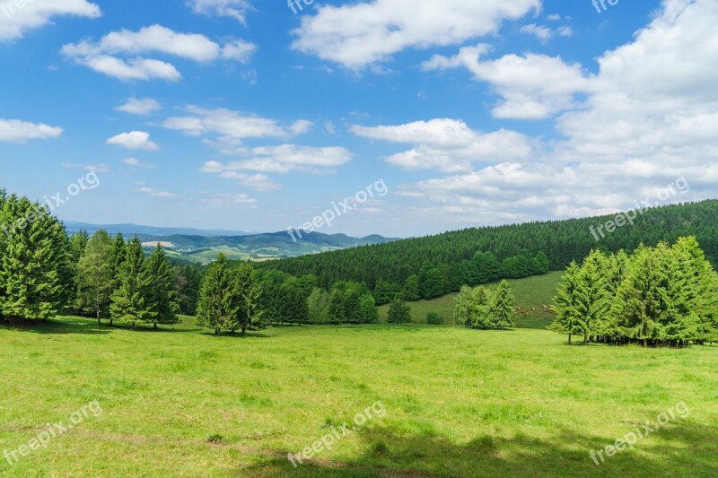 Landscape Mountainous Spacious Clouds Summer