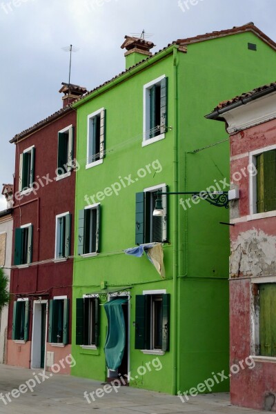 Burano Lagoon Venice Green House Italy