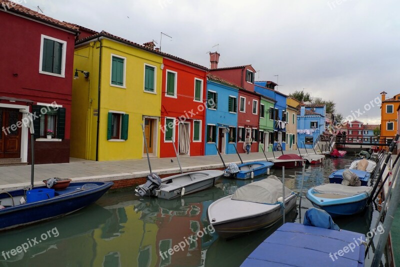 Burano Venice Lagoon Colorful Houses Italy