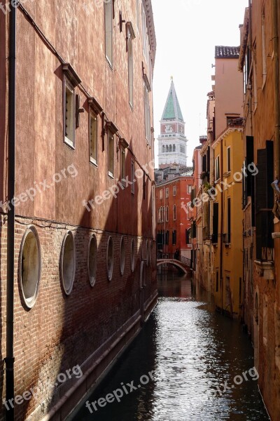 Venice Channel Bell Tower Campanile Façades