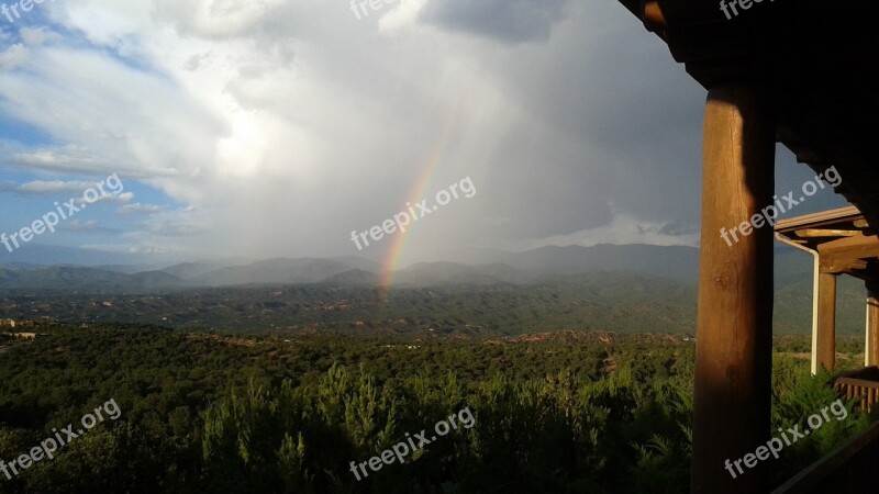 Rainbow Clouds Weather Summer Light