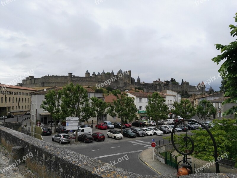 Carcassonne Medieval City Ancient City Big Picture Monument