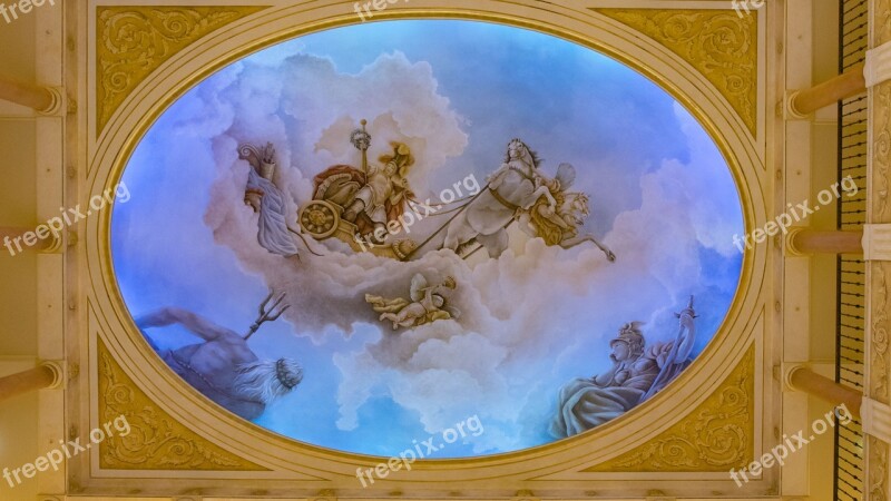 Ceiling Painting Art Europapark Horse