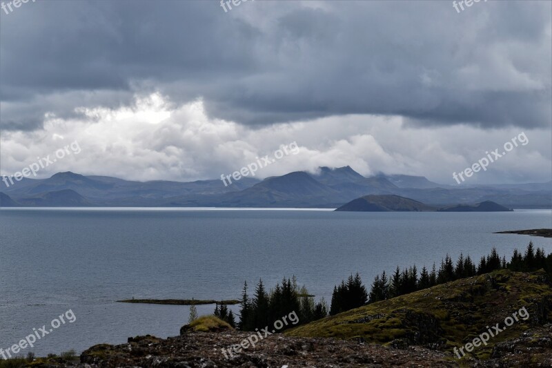 Lake Moody Sky Water Clouds