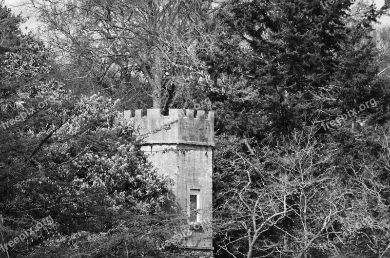 Tower Slots Fortification Architecture Black And White