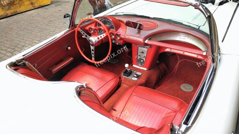 Chevrolet Corvette Interior Red White