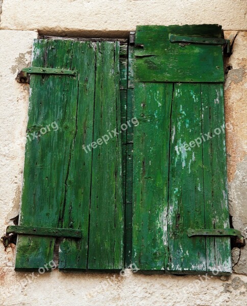 Old Window Doors Shutters Wooden