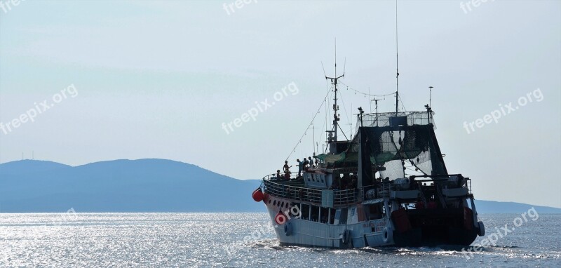 Boat Trawler Sea Ocean Fisherman