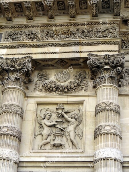 Paris St-étienne-au-mont Facade Sculptures Historical Monument