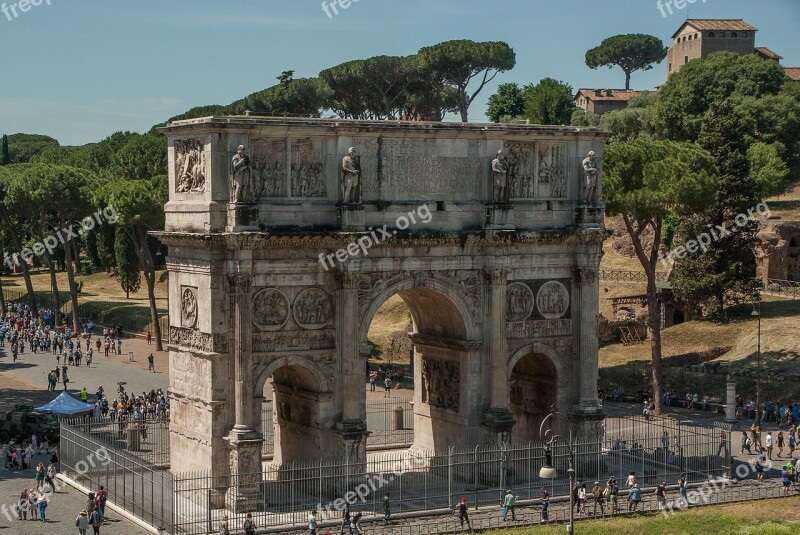 Rome Antique Arch Of Constantine Ancient Architecture Free Photos