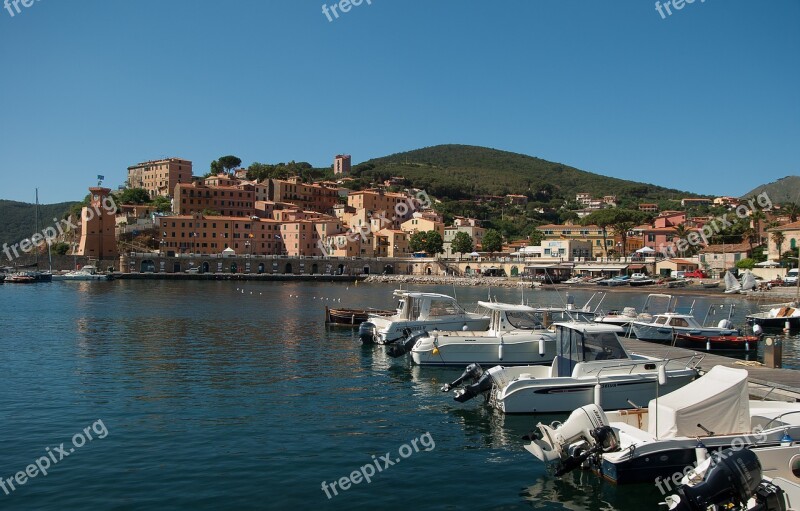 Italy Island Of Elba Rio Marina Port Free Photos