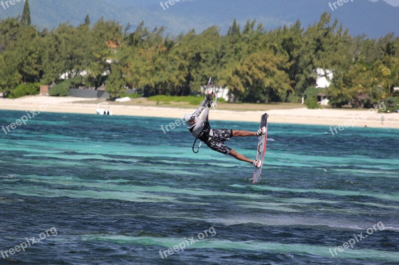 Kite Surfing Water Sea Free Photos